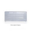 8 Drawer Cabinet Chest of Drawers Storage Furniture White High Gloss Front