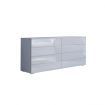 8 Drawer Cabinet Chest of Drawers Storage Furniture White High Gloss Front