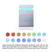 White Modern Nightstand Bedside Tables 3 Drawers High Gloss Front RGB LED