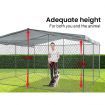 NEATAPET 3x3m Outdoor Chain Wire Dog Enclosure Kennel with Shade Cover for Dog, Puppy