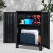 Gardeon 92cm Outdoor Storage Cabinet Box Lockable Cupboard Sheds Garage Adjustable Black