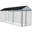 NEATAPET 4.5x1.5m Outdoor Chain Wire Dog Enclosure Kennel with Shade Cover for Dog, Puppy