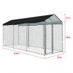 NEATAPET 4.5x1.5m Outdoor Chain Wire Dog Enclosure Kennel with Shade Cover for Dog, Puppy