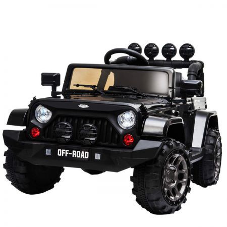 ROVO KIDS Electric Ride On Car 12V 4WD Jeep Inspired Boys Toy Battery Black