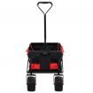 Folding Hand Trolley Metal Red and Black