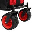 Folding Hand Trolley Metal Red and Black