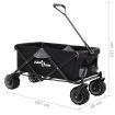 Folding Hand Trolley Metal Grey and Black