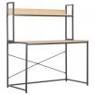 Computer Desk Black and Oak 120x60x138 cm