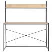 Computer Desk Black and Oak 120x60x138 cm