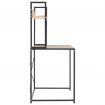 Computer Desk Black and Oak 120x60x138 cm