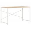 Computer Desk White and Oak 120x60x70 cm