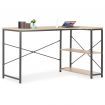 Computer Desk Black and Oak 120x72x70 cm