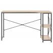 Computer Desk Black and Oak 120x72x70 cm