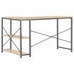 Computer Desk Black and Oak 120x72x70 cm