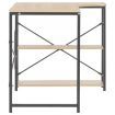 Computer Desk Black and Oak 120x72x70 cm