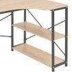 Computer Desk Black and Oak 120x72x70 cm