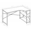 Computer Desk Black and Oak 120x72x70 cm
