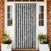 Insect Curtain Grey and White 90x220 cm Chenille