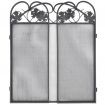 3-panel Fireplace Screen Iron Black