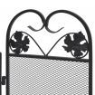 3-panel Fireplace Screen Iron Black