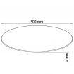 Table Top Tempered Glass Round 500 mm