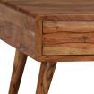 Coffee Table Solid Wood with Carved Drawer 100x50x40 cm