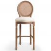 Bar Chairs 2 pcs White Linen