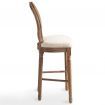 Bar Chairs 2 pcs White Linen