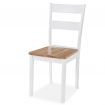 Dining Chairs 4 pcs White Solid Rubber Wood