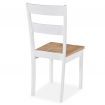 Dining Chairs 4 pcs White Solid Rubber Wood