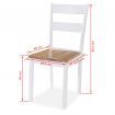 Dining Chairs 4 pcs White Solid Rubber Wood