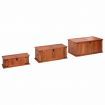 Storage Chests 3 pcs Solid Acacia Wood