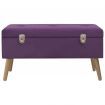 Bench with Storage Compartment 80 cm Purple Velvet