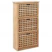 Shoe Storage Cabinet 55x20x104 cm Solid Walnut Wood