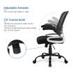 Ergonomic Mesh Office Chair Lumbar Support Adjustable Armrest Height Back Angle Black 