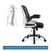 Ergonomic Mesh Office Chair Lumbar Support Adjustable Armrest Height Back Angle Black 