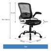 Ergonomic Mesh Office Chair Lumbar Support Adjustable Armrest Height Back Angle Black 