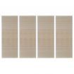 Rectangular Natural Bamboo Rugs 4 pcs 120x180 cm