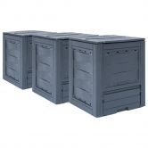 Garden Composters 3 pcs Grey 60x60x73 cm 780 L