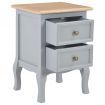 Bedside Cabinets 2 pcs Grey 35x30x49 cm MDF