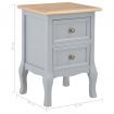 Bedside Cabinets 2 pcs Grey 35x30x49 cm MDF