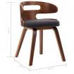 Dining Chairs 2 pcs Dark Grey Bent Wood and Fabric