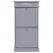 Shoe Cabinet Grey 50x28x98 cm Paulownia Wood