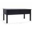 Coffee Table Black 100x50x45 cm Wood