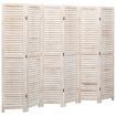 6-Panel Room Divider 210x165 cm Wood