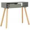 Console Table Grey 80x30x72 cm Solid Pinewood