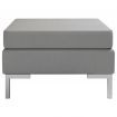 Sectional Footrest with Cushion Farbic Grey