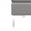 Sectional Footrest with Cushion Farbic Grey