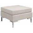 Sectional Footrest with Cushion Farbic Cream