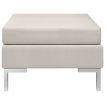 Sectional Footrest with Cushion Farbic Cream